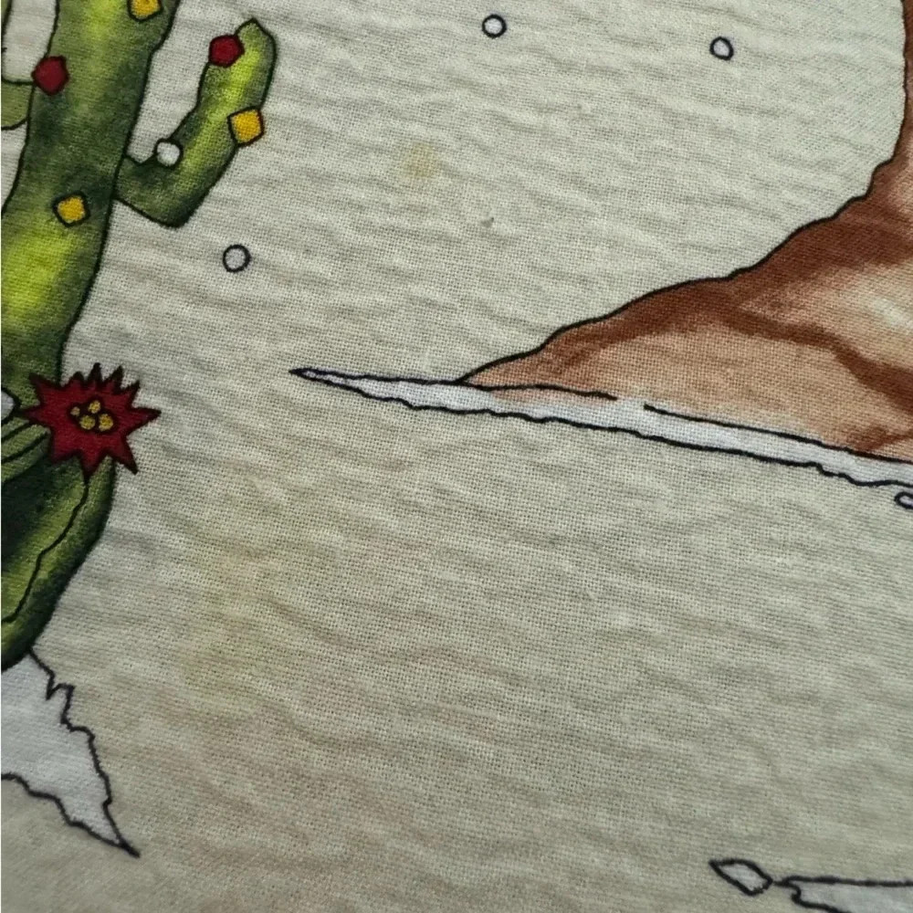 VTG Southwestern Christmas Coyote Placemats Set of 3 Native American Cactus 90s - Picture 15 of 15